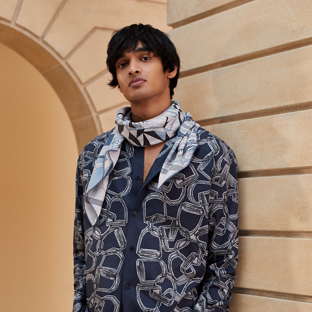 XssWLove様　HERMES100%SILK100%Angora大判マフ XssWLove様HERMES100%SILK100%Angora大判マフ